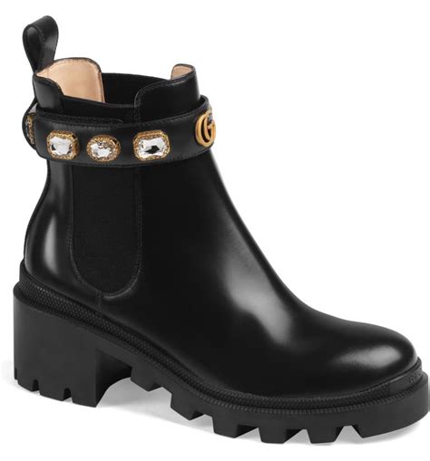 gucci trip bootie with jewels|gucci ladies boots.